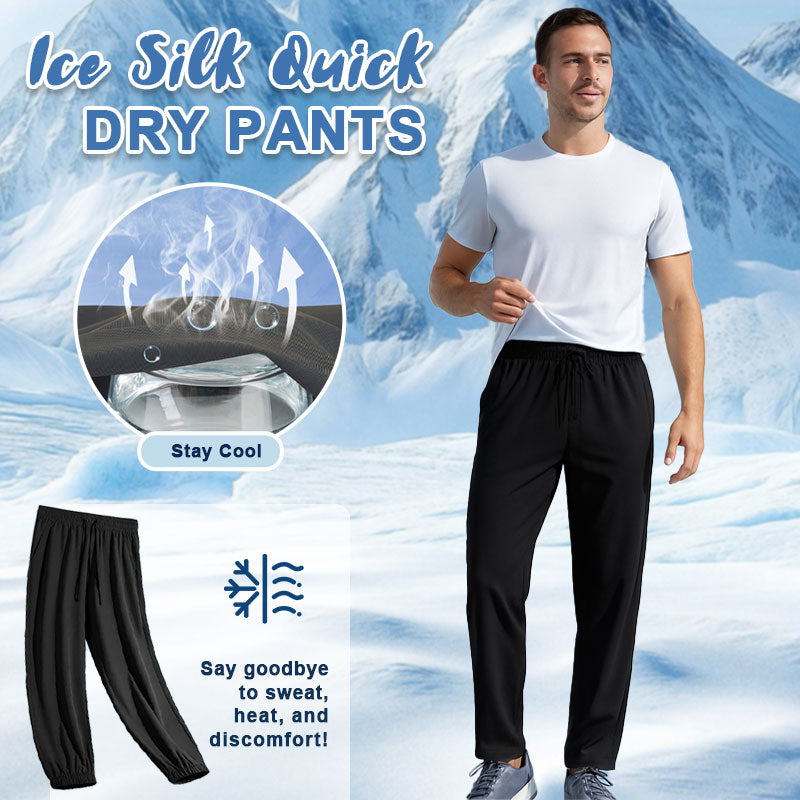 🧊 Ice Silk Quick-Dry Pants - Håll dig sval, torr och bekväm hela dagen! ☀️