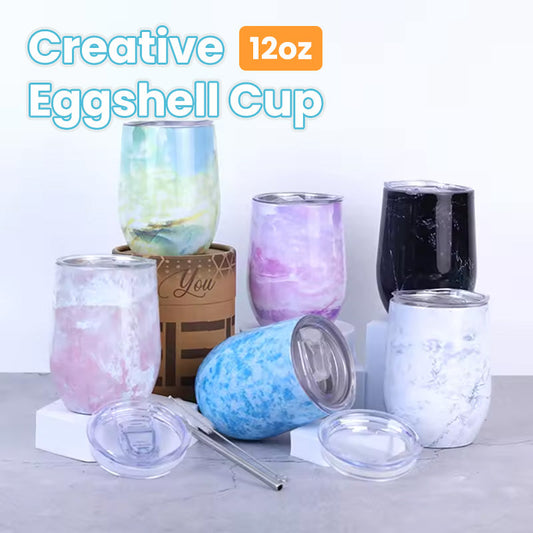 Creative Eggshell Cup - 12oz Stainless Steel Wine Cup