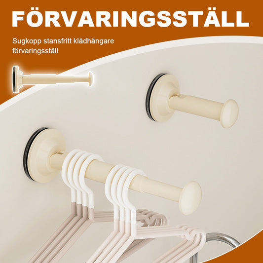 ✨Sugkopp stansfritt klädhängare förvaringsställ✨