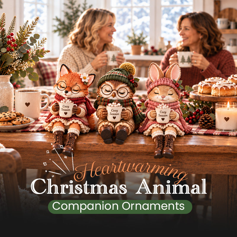 Heart-warming and touching Christmas animal figurines