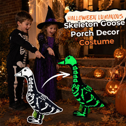Halloween Luminous Skeleton Goose Porch Decor Costume