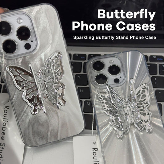 Shining Butterfly Holder Telefonfodral