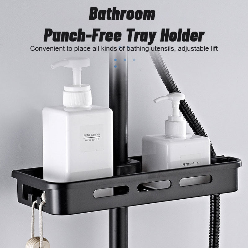 Hållare för stansfri bricka för badrum