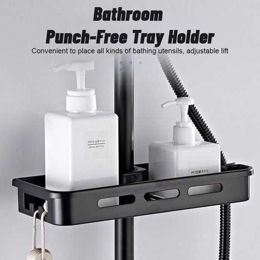 Hållare för stansfri bricka för badrum