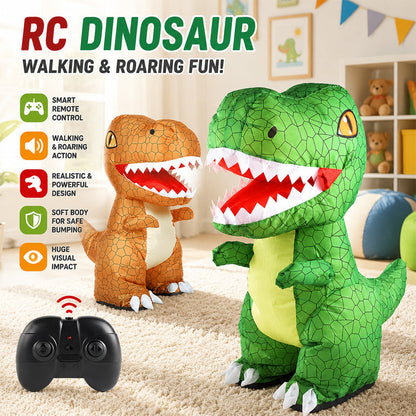 🦖 Remote-Control Inflatable T-Rex Toy for Kids