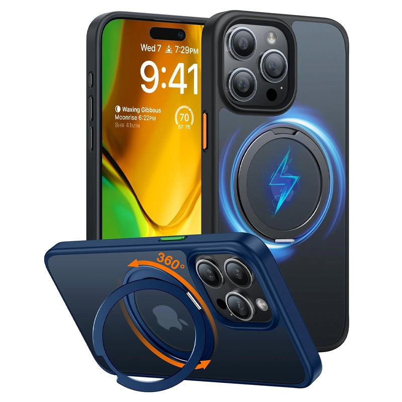 Det senaste roterbara magnetiska stativet Frostat telefonskal