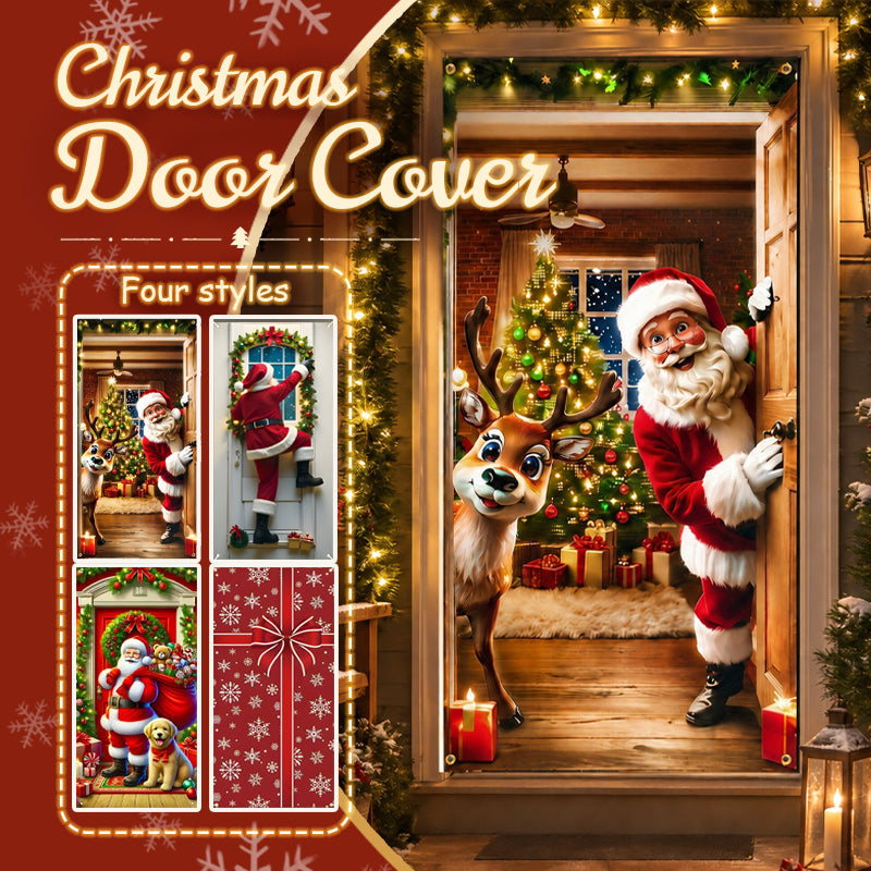 🎄New Christmas Door Cover – Festive Holiday Party Decoration & Door Curtain