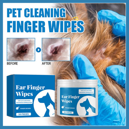 Husdjursrengöringsfingerservetter