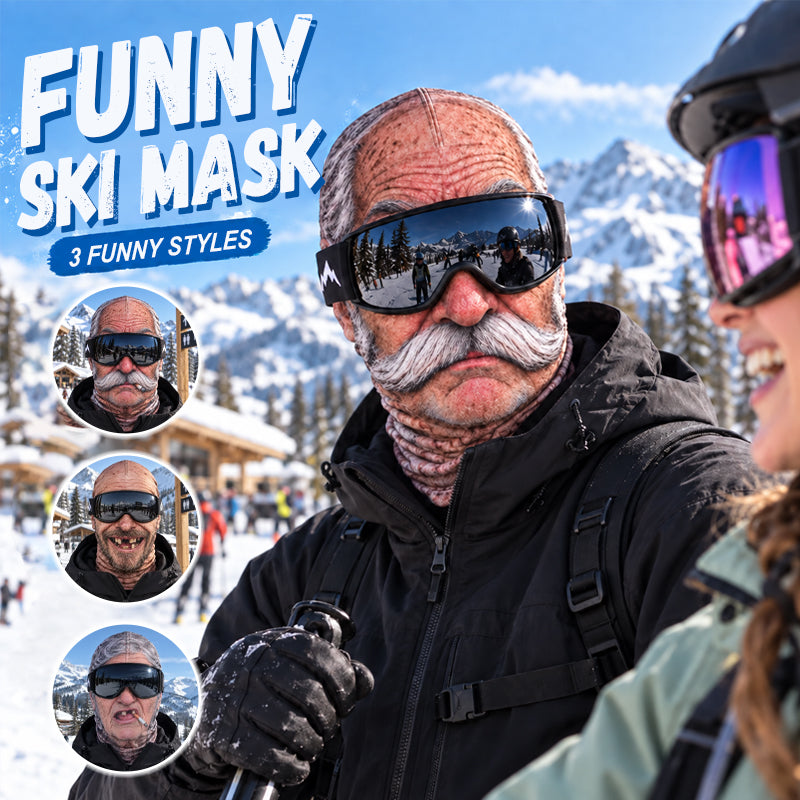 😂Funny Realistic Face Ski Mask – Hilarious Winter Party Gear for Outdoor Groups