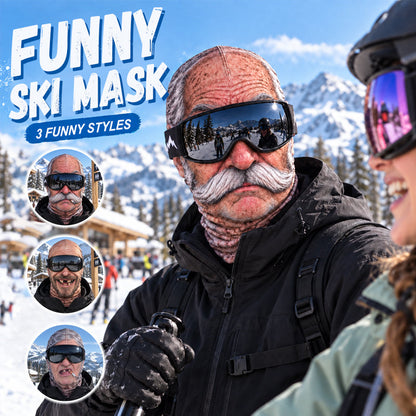 😂Funny Realistic Face Ski Mask – Hilarious Winter Party Gear for Outdoor Groups