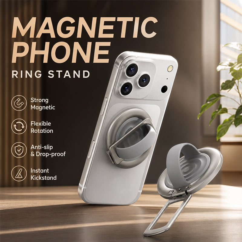 Strong Magnetic Silicone Mobile Phone Loop – Rotatable Ring Stand