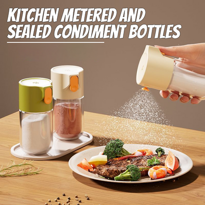 Köksmätade och förseglade kryddflaskor