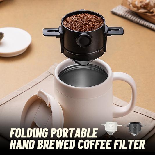 Hopfällbart bärbart handbryggt kaffefilter
