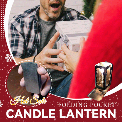 Fällbar fackellykta med stearinljus