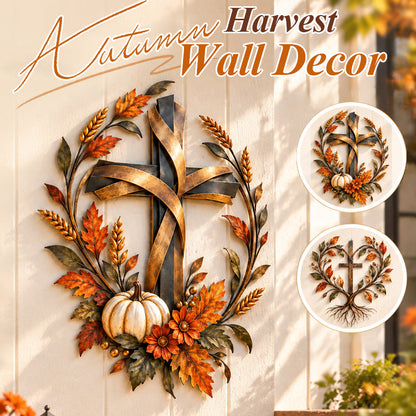 🍂✝️ Autumn Cross – Fall Harvest Wall Decor