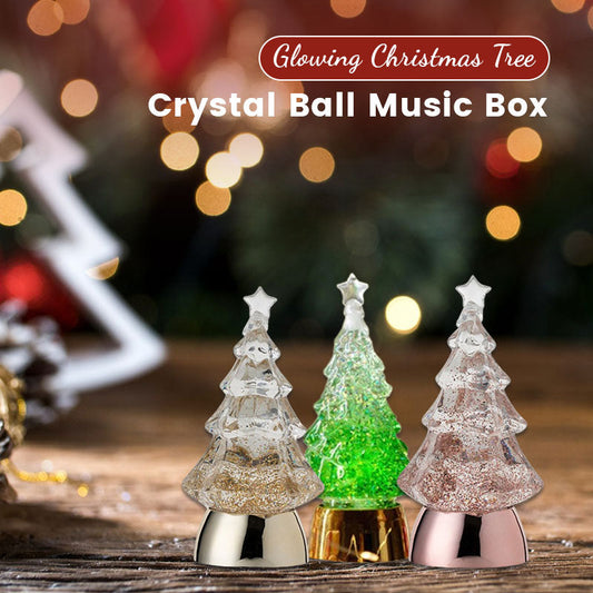 Glödande julgran Kristallboll Speldosa