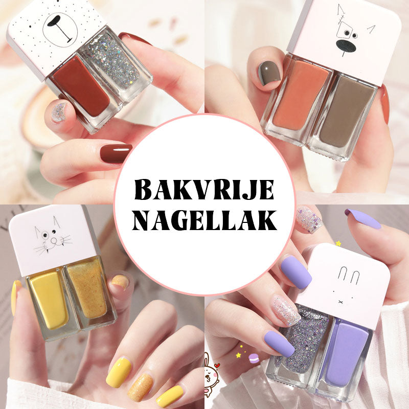 Avtagbart, bakningsfritt, snabbtorkande, långtidsverkande nagellack