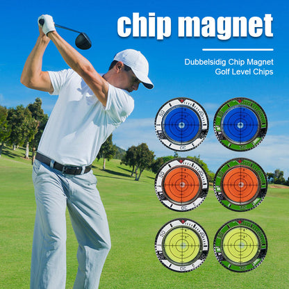 Dubbelsidig Chip Magnet Golf Level Chips⛳️