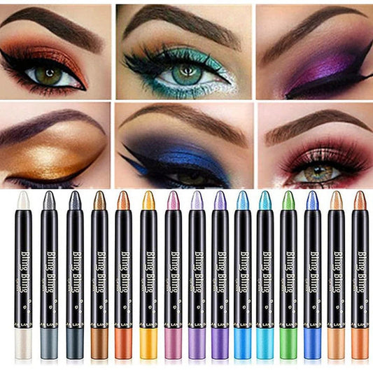 15 Färger Fluorescerande Eyeshadow Pencil Vattentät Glitter Eyeshadow Eyeliner