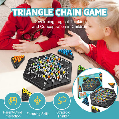 Triangle Chain Game: A Board Game for Logic and Geometry