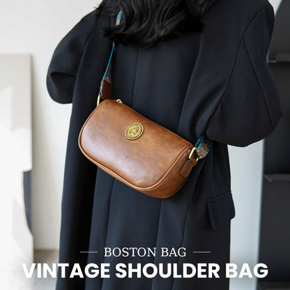 ✨ Ladies vintage Boston axelremsväska - elegans att ta med sig! 👜