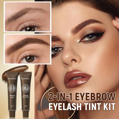 🖌️ 2-i-1 ögonbryn- och ögonfransfärgningski