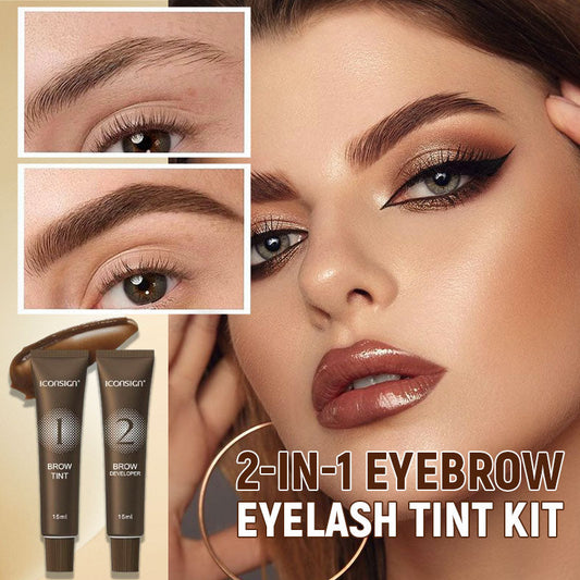 🖌️ 2-i-1 ögonbryn- och ögonfransfärgningski