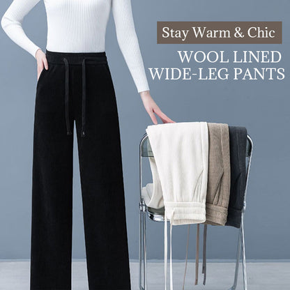 🍂 Höst- och vinterbyxor med vida ben och fleecefoder | Håll dig varm och chic ❄️