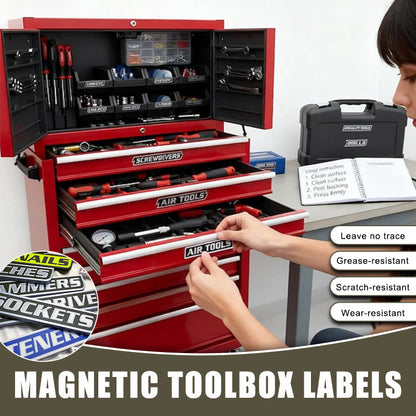 🔧✨ Magnetiska Verktygslåds Etiketter🔧📚