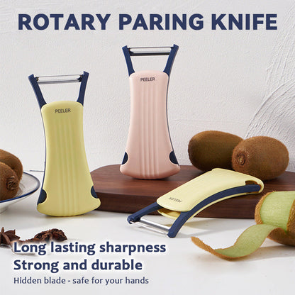 🥔 Multifunktionell roterande skalkniv i rostfritt stål | Enkel skalning av mjuka och hårda frukter & grönsaker 🍎