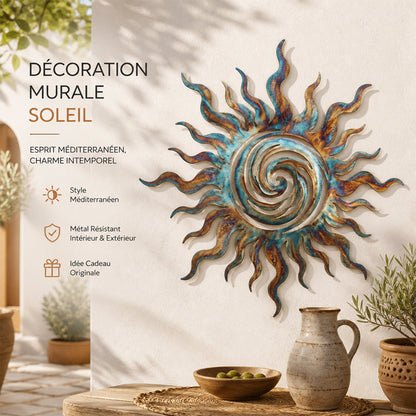 ☀️Swirl of Flames Sun Wall Hanging — Vintage Bohemian-style Metal Wall Decoration