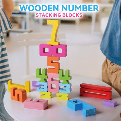 🌟 Antal staplingsblock i trä - Utforska siffrornas magi och väck kreativiteten