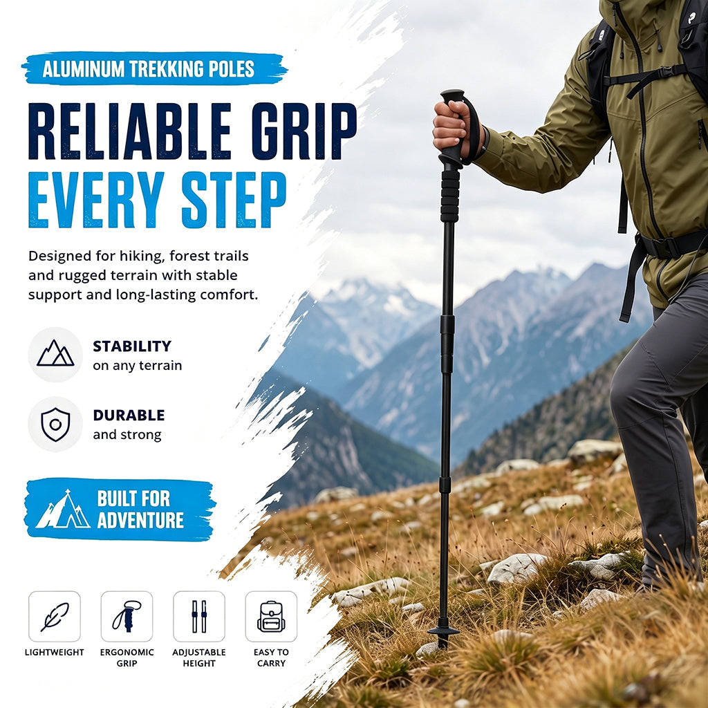 ⛰️Adjustable Aluminum Alloy Trekking Pole