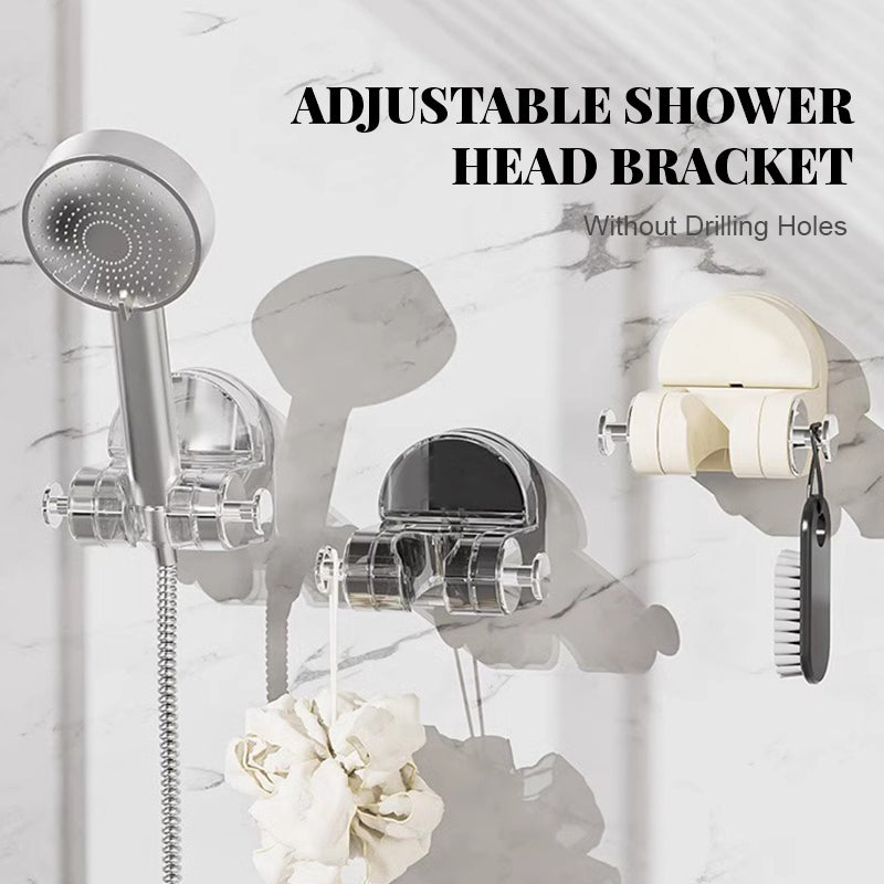Justerbart duschhuvudfäste utan borrhål