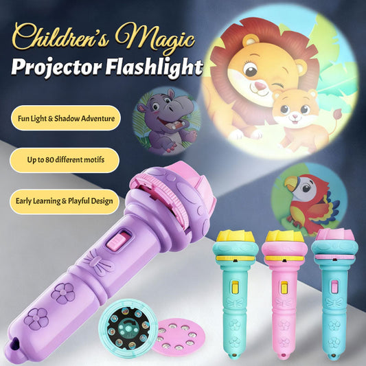 🌈✨ Barnens Magiska Projektorficklampa