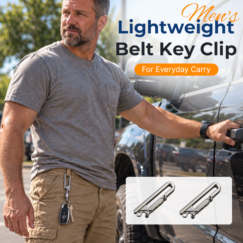 🔑 Men's Lightweight Belt Key Clip for Everyday Carry