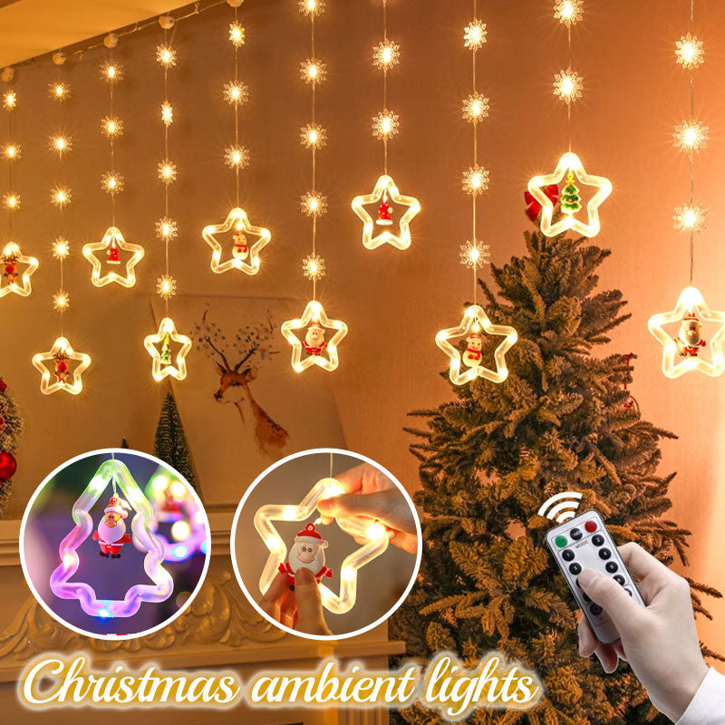 🎄✨ LED-julstämningsgardinljus · Lys upp varje festlig stund ✨🎄