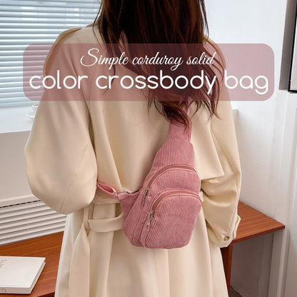 Enkel Enfärgad Crossbody-Väska