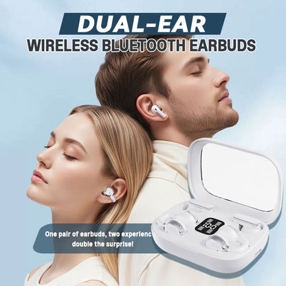 🎧 Trådlösa Bluetooth-hörlurar med dubbla öron