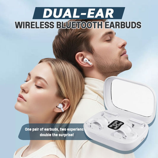 🎧 Trådlösa Bluetooth-hörlurar med dubbla öron