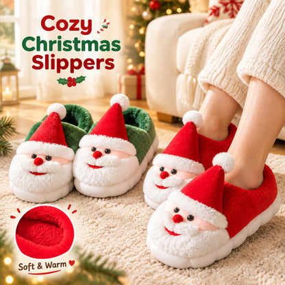 🎅Santa Claus Winter Slippers - Festive Red Green Home Shoes