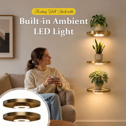 💡Floating Wall Shelf with Built-in Ambient LED Light