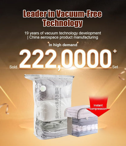 Återanvändbara förvaringspåsar med vakuumfri kompression