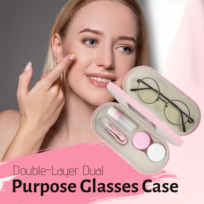 Double-Layer Dual-Purpose Glasses Case