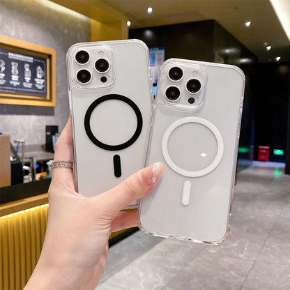 Transparent magnetiskt mobilskal med mjuka kanter