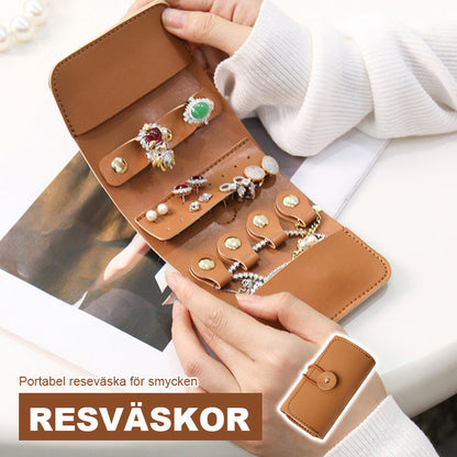 Bärbar resesmyckesväska/Portable travel jewelry bag