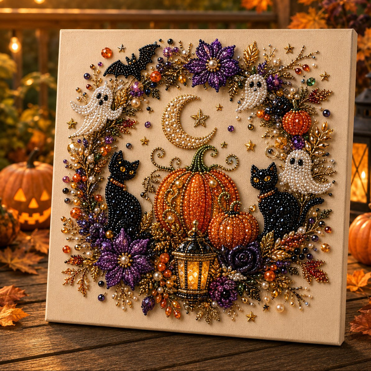👻✨ Halloween Pearl Art DIY Kit – Turn Tiny Pearls into Spooky-Cute Magic