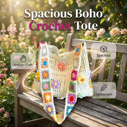 🌼Bohemian Ethnic Crochet Woven Bag, Spacious & Multi-use