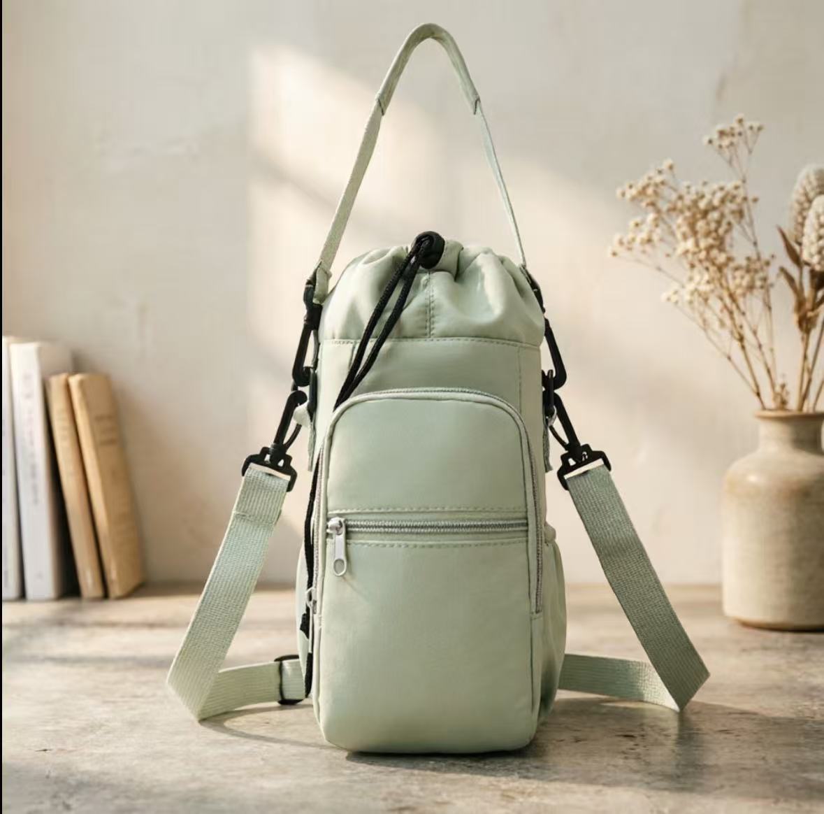 ✨Durable and waterproof💦Bottle holder sling bag with mobile phone pocket – cross-body bag
