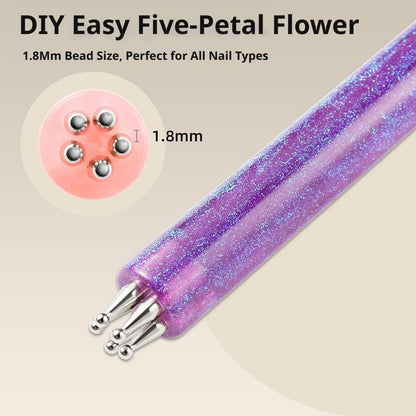 🌸5 Petal Flower Nail Dotting Pen